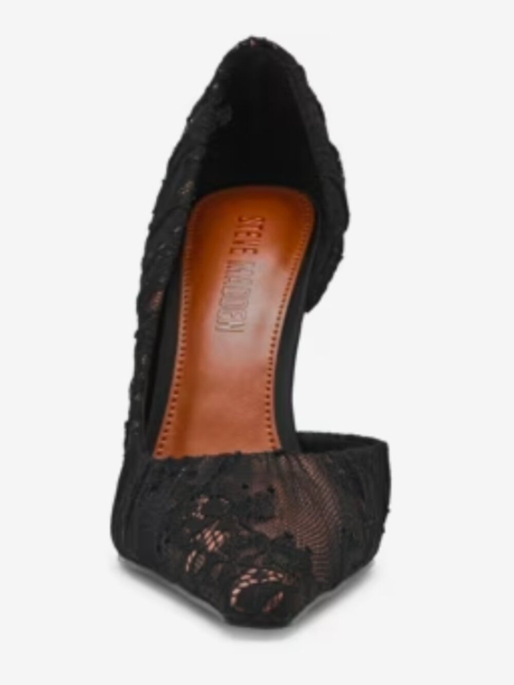 Steve Madden Elegant Stiletto D'Orsay Black Lace Heels Women's Sizes NEW - Picture 2 of 13